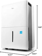 Midea 4,500 Sq. Ft. Dehumidifier Pump Included Energy Star Certified 50 Pint Ideal For Basements