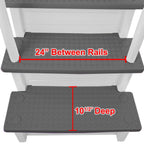 Aqua Select White Outside Flip-up Safety Ladder for Above Ground Pools 48-54H