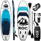 Roc Inflatable Stand Up Paddle Board 10' 6 with Premium SUP Paddle Board Accessories