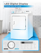Compact Clothes Dryer, 1.5 Cu. Ft. 850W Electric Dryer, 120V Vented Portable Dryer with Stainless Steel Drum, for 5.5 lbs. of clothing for Standard Wall Outlet