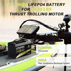 ‎GreenOE 12V 100Ah LiFePO4 Battery Group 31 with Built-in 100A BMS, 15000 Deep Cycles Rechargeable Lithium Battery Prefect for Solar System, Rvs, Marine, Vans, Trailer,Trolling Motor, Backup, 1 Pack