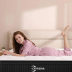 Queen Mattress, 12 Inch Queen Hybrid Mattress in a Box, Upgrade Individually Pocket Springs, Medium Firm, Pressure Relief, Breathable Comfort and Durable, CertiPUR-US Certified