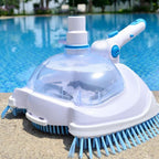 Cleaning Supplies 1 — Swimming Pool Vacuum Brush Head Manual Handheld Cleaning Tool for Pool White Vacuum Accessories for Filtration and Debris Removal, 27x20 cm, White