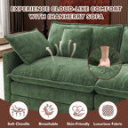 ihanherry 146-inch U-shaped modern sofa modular area cloud sofa