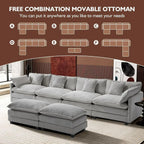 ihanherry 146-inch U-shaped modern sofa modular area cloud sofa
