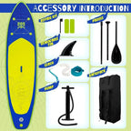 FunWater Inflatable Stand Up Paddle Board Premium SUP Paddle Accessories EVA Deck