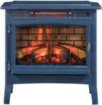 Freestanding Electric Fireplace Stove Heater with 3D Flame Effect for 1,000 Sq. Ft