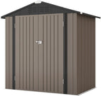 Patiowell 5x3 FT Outdoor Storage Shed Tool Shed with Sloping Roof and Lockable Door Metal Shed