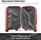 5-piece PP hardshell lightweight travel carry-on luggage set with dual spinner wheels