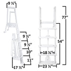 Aqua Select Heavy Duty Resin In-Pool Ladder w/ Entrapment Barrier for Above Ground Pools