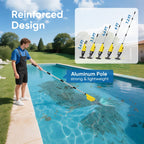 Efurden Cordless Pool Vacuum, Handheld Pool Vacuum with Running Time up to 60-Minutes for Above Ground Pools, Spas and Hot Tubs, Yellow
