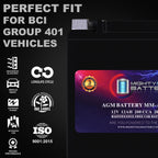 MM-H5 Start and Stop Car BCI Group Size 47 12V 60 AH, 100RC, 680 CCA Rechargeable AGM Car Battery