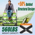 Foldable 4-wheel cart, foldable, 37 inches long, 480 lb capacity, heavy-duty beach cart, shopping cart with wheels