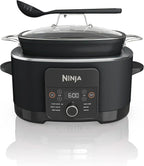Ninja Slow Cooker 8.5 Quart Multi Cooker with Dutch oven steamer glass lid with integrated spoon