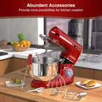 Stand Mixer 6.5 Qt 660W 6-Speed Tilt-Head Food Dough Mixer, Kitchen Electric Mixer with Stainless Steel Bowl,Dough Hook,Whisk, Beater, Egg white separator