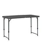 Mainstays 4' Adjustable Height Centerfold Folding Table, White