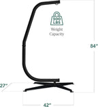 Best Choice Products Metal Hanging Hammock C-Stand for Chair Weather Resistant Finish
