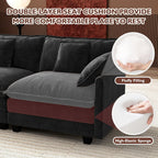 ihanherry 146-inch U-shaped modern sofa modular area cloud sofa