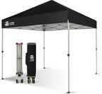 10x10 Pop-Up Awning One-Click Installation Beach Tent Outdoor Sunshade Silver Coated Top