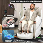 2025 Massage Chair Full Body Zero Gravity SL-Track Shiatsu Massage Recliner Chair with Heat