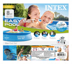 Intex 8 foot x 24 inch Easy Set Round Above Ground  Swimming Pool with Filter Pump, 28107EH
