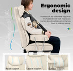 Large high back office chair high back leather gaming chair with footrest