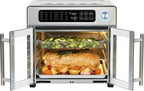 Extra Large French Door Air Fryer Toaster Oven Combo 24 Cooking Functions and Digital Controls