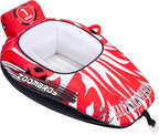 ZOOMBROS Towable Tube for Boating 2-Person, Secure Cockpit Seating for Kids & Family Safety