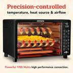 Gourmia Oven Air Fryer Combo with 17 Cooking Presets, 24L Capacity, Convection Rack, Baking Tray, Recipe Book GTF7460