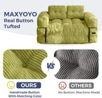 Folding Sofa Bed L-Shaped Convertible Sofa Bed with Armrests and Pillows
