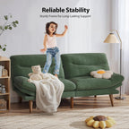 Convertible Futon Sofa Bed, 66 Inch Corduroy Futon Sofa Recliner Sofa Bed for Small Spaces, Playrooms or Offices