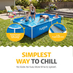 Funsicle Activity Lap 7' x 5' x 24 Family Above Ground Swimming Pool