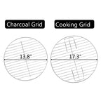 Zimtown 18 Portable Charcoal BBQ Clearance Grill Outdoor Camping Backyard with Side Wheels Black