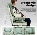 Large high back office chair high back leather gaming chair with footrest