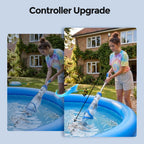 SYVIO 40W Cordless Handheld Pool Vacuum Cleaner, 18.5 GPM Rechargeable Pool Vacuum, 75 Min Runtime, 2 Hr Fast Charging for Pool, Spa & Hot Tub with 87.5 Telescopic Pole