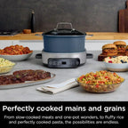 Ninja Slow Cooker 8.5 Quart Multi Cooker with Dutch oven steamer glass lid with integrated spoon