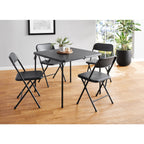 Mainstays 5-Piece 34 Square Centerfold Folding Card Table and 4 Folding Chairs Set, White