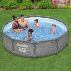 Bestway Steel Pro MAX 10'x30\ Metal Frame Above Ground Pool Set w/ Filter Pump & Cartridge