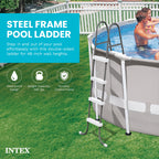 Intex Steel Frame Above Ground Swimming Pool 52 Pool Entry Step Ladder