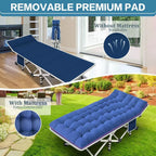 2-Pack Camping Cots with Mattress Comfortable Folding Bed Heavy Duty Baby Cot