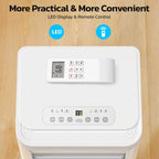 ZAFRO 8,000 BTU Portable Air Conditioners, 4 Modes Portable AC Unit with Fast Cooling/Energy Efficient/Remote/24Hrs Timer for Bedroom/Dorms/Indoor Rooms, White