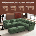 ihanherry 146-inch U-shaped modern sofa modular area cloud sofa