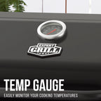 Expert Grill, 3-Burner Propane Gas Grill with Side Table and Wheels, Black