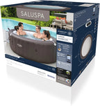 Bestway SaluSpa Miami EnergySense AirJet Inflatable Hot Tub Spa (71 x 26) | Portable Hot Tub with 2 Covers (1 Energy-Efficient Thermal Cover and 1 Standard Cover) | Fits Up to 2-4 Persons | Black