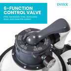 Intex10 inch Krystal Clear Sand Filter Pool Pump, 1500 Gph Motor 1200 GPH System Flow Rate with GFCI, 110-120 V