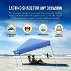 10x10 Pop-Up Awning One-Click Installation Beach Tent Outdoor Sunshade Silver Coated Top