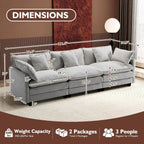 ihanherry 146-inch U-shaped modern sofa modular area cloud sofa