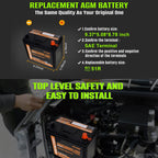 Anlibatt BCI Group 48 Battery, AGM 12 Volt Rechargeable Automotive Batteries for Car, H6 760CCA 70Ah 120RC, Maintenance Free