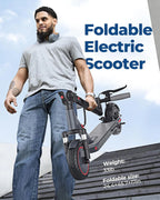 Electric Scooter, 350W/500W Powerful Motor, 8.5/10 Solid Tires, 19/22Mph, 28/21/12 Miles Range,Dual Braking