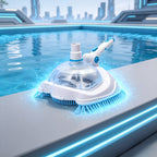 Cleaning Supplies 1 — Swimming Pool Vacuum Brush Head Manual Handheld Cleaning Tool for Pool White Vacuum Accessories for Filtration and Debris Removal, 27x20 cm, White